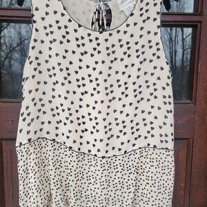 M.S.S.P MAX STUDIO SLEEVELESS HEART TOP SIZE M